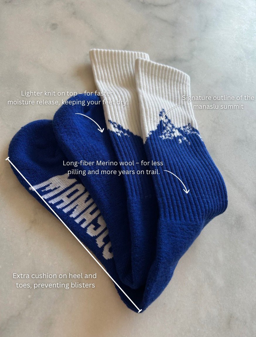 Hiking Socks Navy - Manaslu ClothingNavy39 - 46