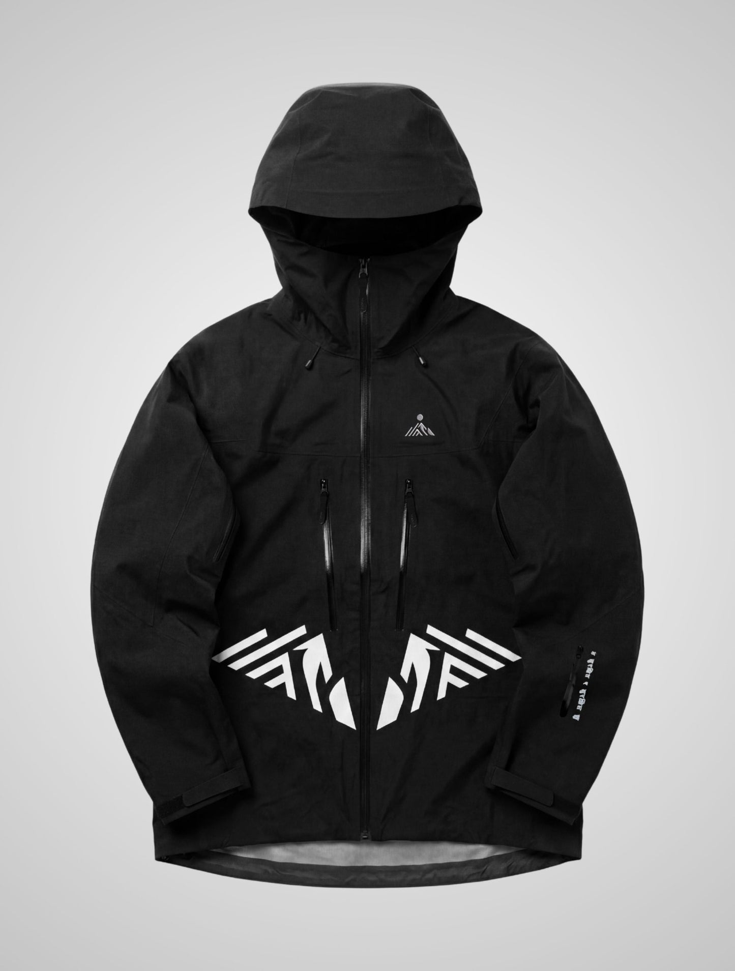 Manaslu SummitShell black alpine hardshell jacket front view